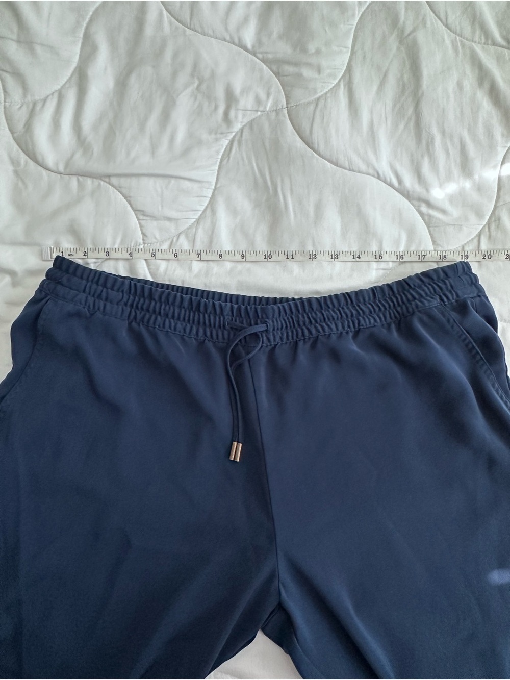 Women’s Navy Elastic Waist Casual Pants - Picture 7 of 10